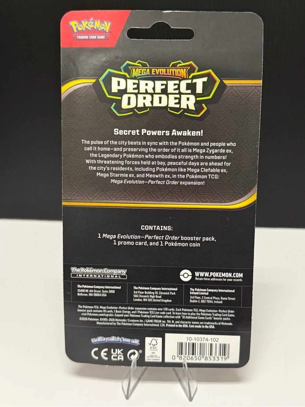 Pokemon Mega Evolution Perfect Order Blister Pack – Makuhita + Promo + Coin